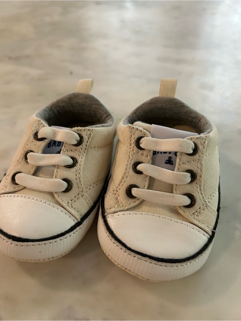 GAP Kids Cream Canvas Sneakers